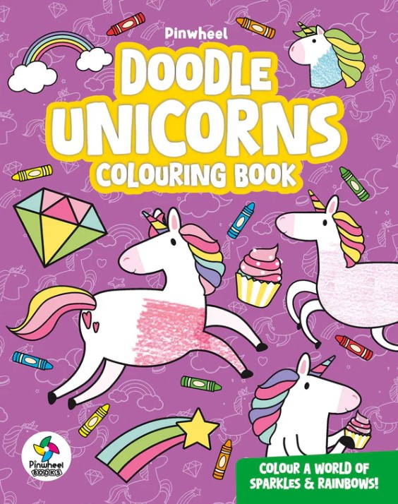 DOODLE UNICORNS COLOURING BOOK
